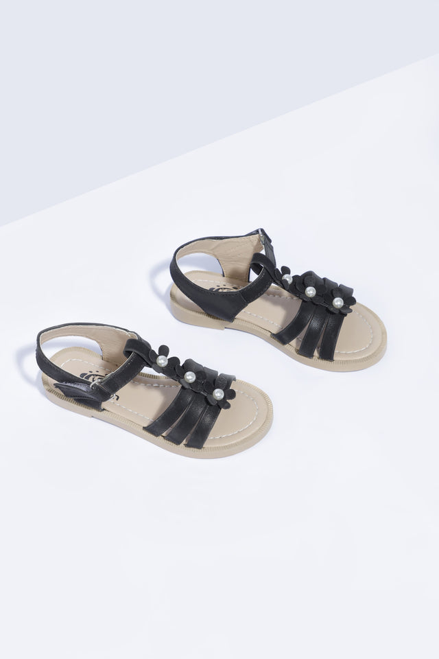 Girl's Solid Caged Sandals