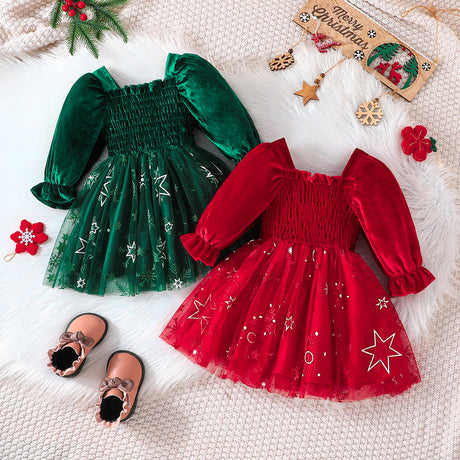 Star Snowflake Fleece Dress