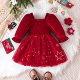 Star Snowflake Fleece Dress