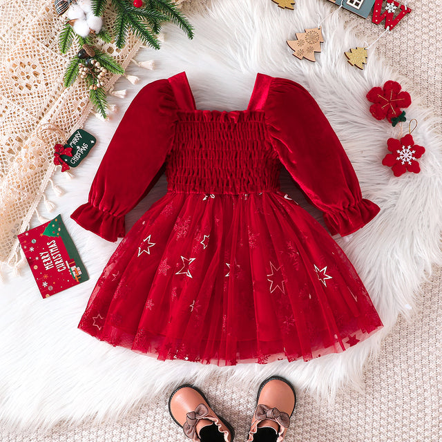 Star Snowflake Fleece Dress