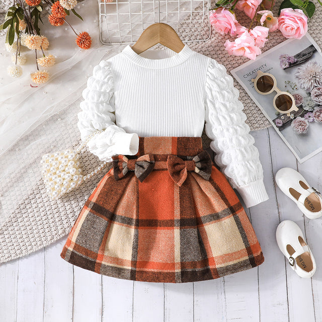 Preppy Pleated Skirt Set