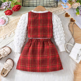 Preppy Plaid Waistcoat Set