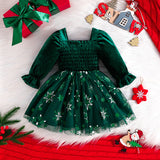 Star Snowflake Fleece Dress