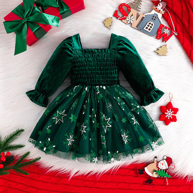 Star Snowflake Fleece Dress