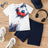 2pcs Kid Boy Balls Print Short - sleeve Tee and Dark Blue Shorts Set - MomYom PK