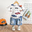 2pcs Toddler Boy Car Print Short - sleeve Tee and Ripped Denim Shorts Set - MomYom PK