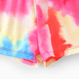 2pcs Toddler Girl Tie Dye One - Shoulder Top and Shorts Set - MomYom PK