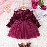 Velvet Mesh Party Dress