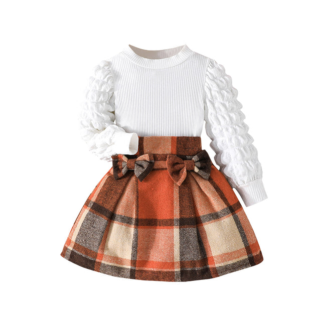 Preppy Pleated Skirt Set