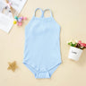 Baby Girl 95% Cotton Ribbed Sleeveless Spaghetti Strap Romper