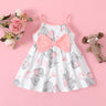 Baby Girl 100% Cotton Bow Decor Elephant Print Slip Dress