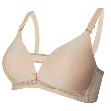 Elegant lace decor nursing bra