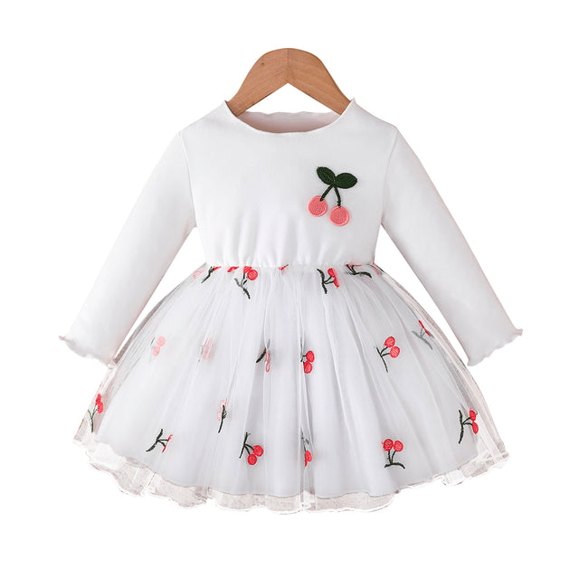 Cherry Embroidery Princess Skirt