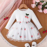 Cherry Embroidery Princess Skirt