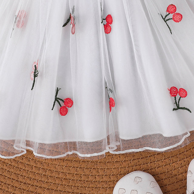 Cherry Embroidery Princess Skirt