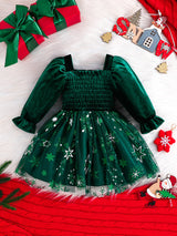 Star Snowflake Fleece Dress