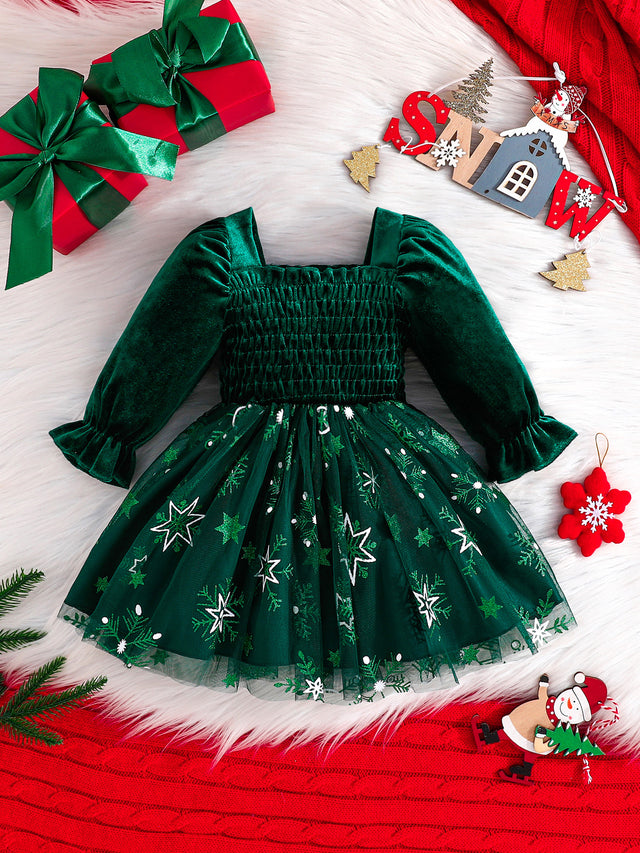 Star Snowflake Fleece Dress