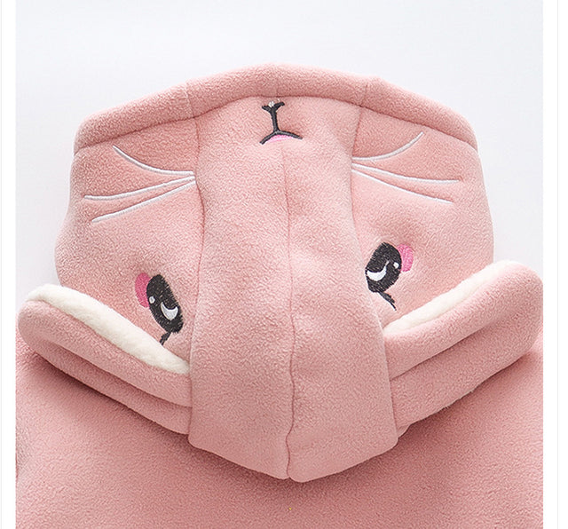 Unisex Baby Cartoon Hooded Winter Coat