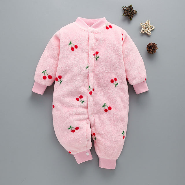 Pink Cherry Cozy Romper