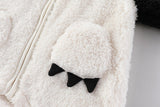 Winter Plush Animal Insulation Cotton-padded baby rompers