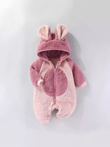 Winter Plush Animal Insulation Cotton-padded baby rompers