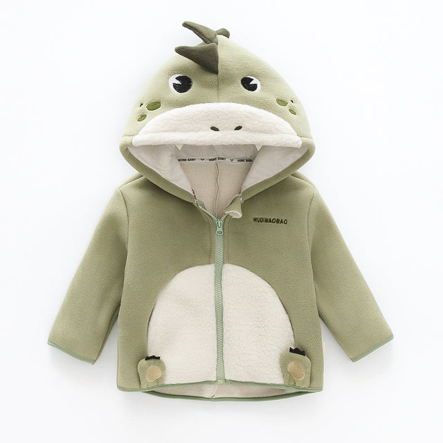 Unisex Baby Cartoon Hooded Winter Coat