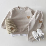 Baby Boys and Girls Hoodie Set - Cozy Two-Piece Winter Sportswear