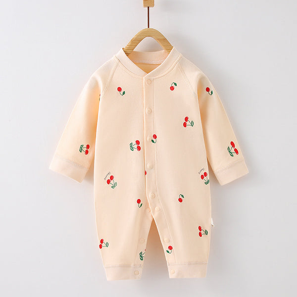 Cherry Printed Autumn Baby Clothes