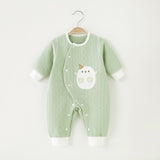 Unisex jumpsuit Spring and Autumn air clamp thin cotton warm baby clothing