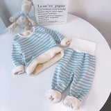 Baby Striped Thermal Cotton Set