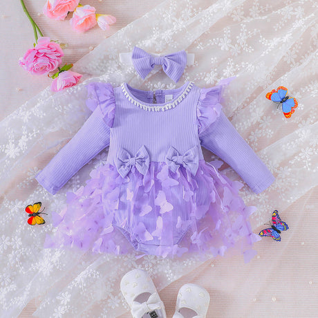 Butterfly Charm Summer Romper Set for Girls