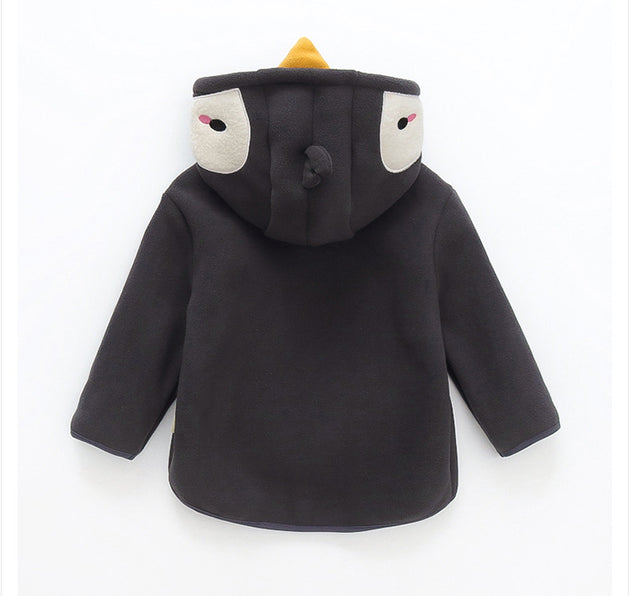 Unisex Baby Cartoon Hooded Winter Coat