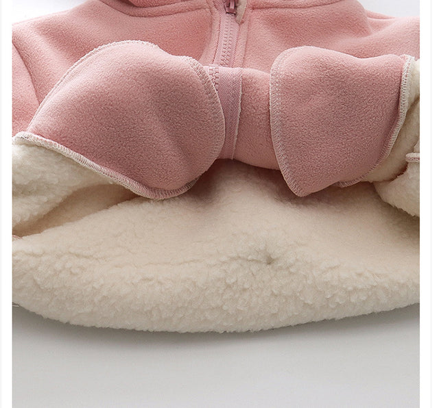 Unisex Baby Cartoon Hooded Winter Coat