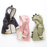 Unisex Baby Cartoon Hooded Winter Coat