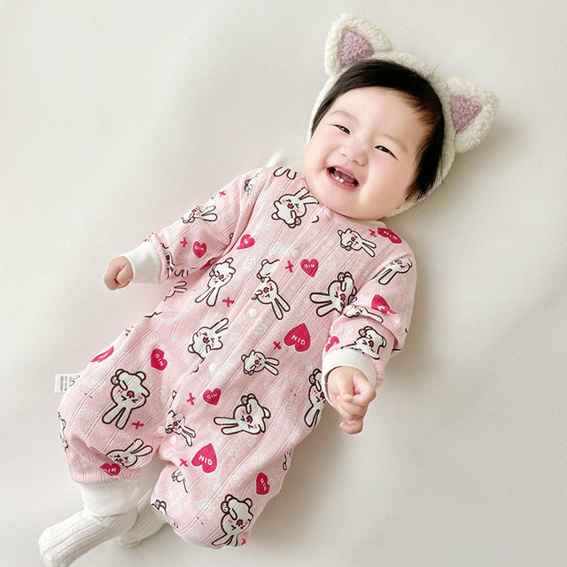 Baby Jumpsuit Newborn Cotton Boneless Sewing Long Sleeve Girls Boys Romper Kids Infant