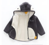 Unisex Baby Cartoon Hooded Winter Coat