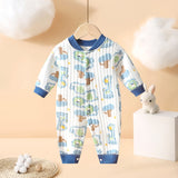 Newborn onesie autumn and winter cotton warm climbing clothes for boys and girls babies out long-sleeved clothes