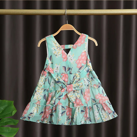 Baby / Toddler Girl Pretty Floral Print Layered Dresses