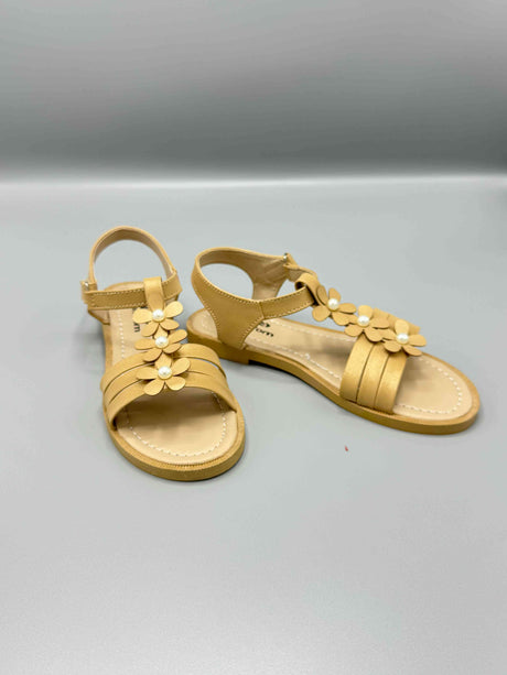 Girl's Solid Caged Sandals