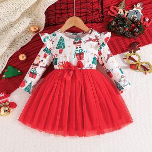 Christmas Party Dress - Red, 9-12 Months