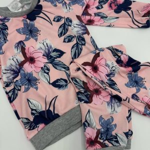 2 - Piece Floral Sweatpants and Sweatshirt - MomYom PK