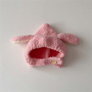 Baby Toddler Pure Color Cartoon Plush Bunny Rabbit Ear Hat