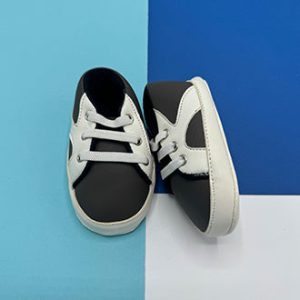 Stripe Lace Booties - Grey, EU: 1