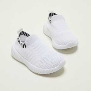 Toddler / Kid Knit Panel Slip-on Sports Shoes - Pink, EU: 8