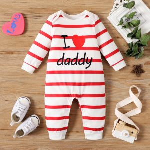 Naia Baby Girl/Boy Letter Print Long-sleeve Naia™ Jumpsuits - White, 12-18 Months