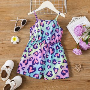 Toddler Girl Allover Leopard Print Slip Romper