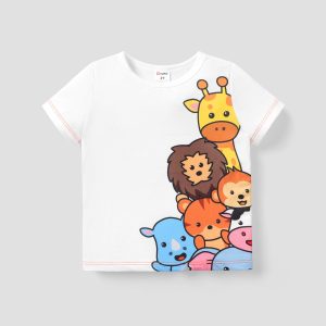 Toddler Boy Animal Giraffe Print Short-sleeve Tee - Royal Blue, 3-4 Years
