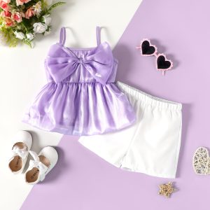 Toddler Girl 2pcs Sweet Hyper-Tactile Mesh Sets