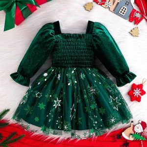 Star Snowflake Fleece Dress