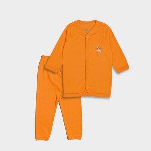 Baby Pajama Set - Bright Orange